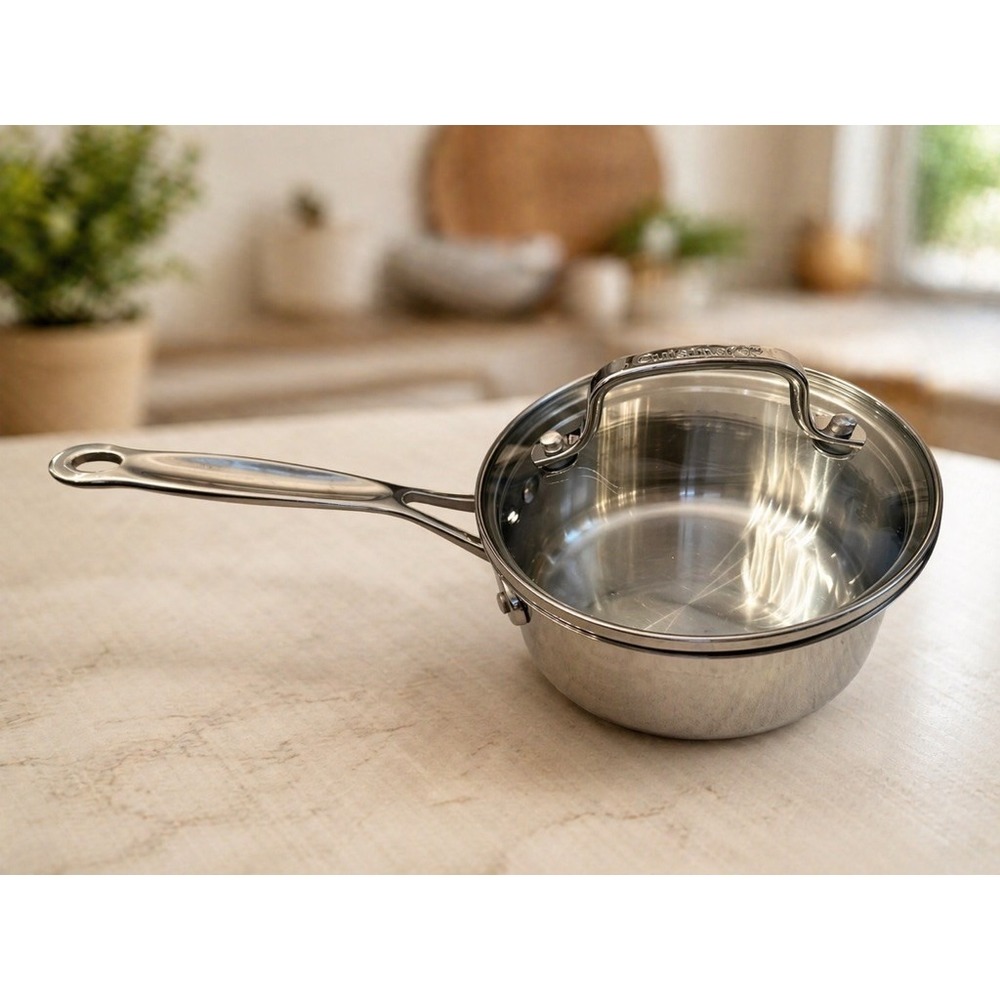 Cuisinart 1 Qt Stainless Steel Saucepan w Lid Model 719-14N 12" Handle